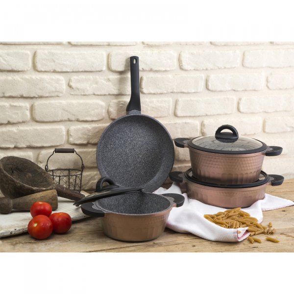 Emsan Yeni Diamante 7 Parça Granit Tencere Seti Tarçın