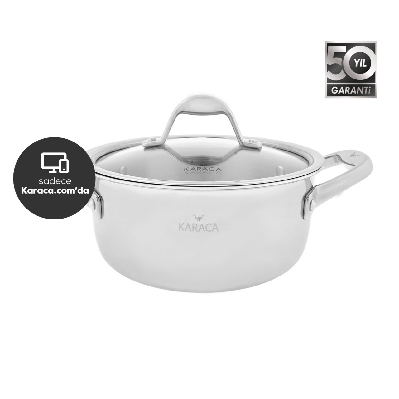 Karaca Power Steel 3 Ply Tencere 20 cm 2,6 Lt