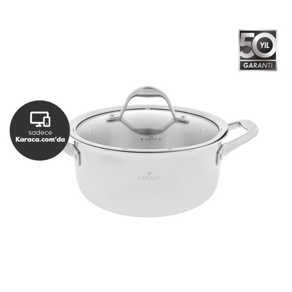 Karaca Power Steel 3 Ply 24 Cm Çelik Tencere 4,6 Lt