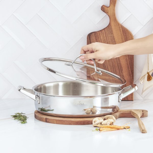 Karaca Power Steel 3 Ply Karnıyarık Tencere 30 cm