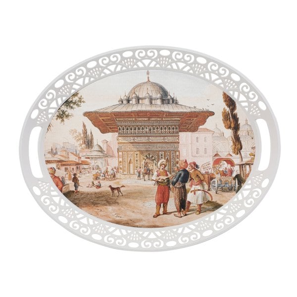 Karaca Eski İstanbul Melamin Oval Tepsi