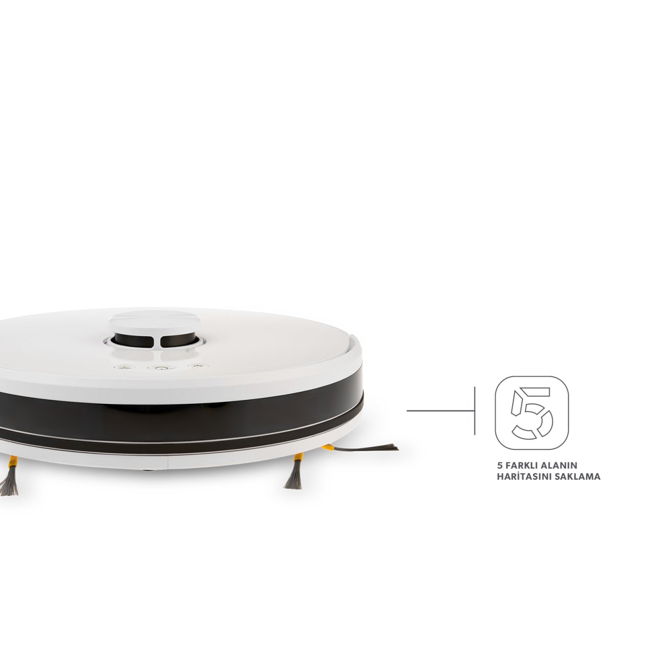 Homend Alex Laser 1281H Moplu ve Haritalamalı Akıllı Robot Süpürge Beyaz