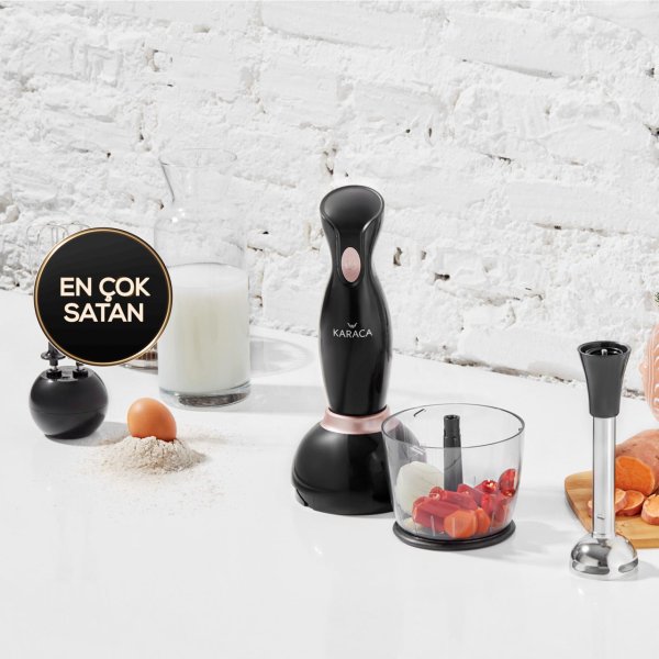 Karaca Pro-Midi 3lü Blender Set Black Rose