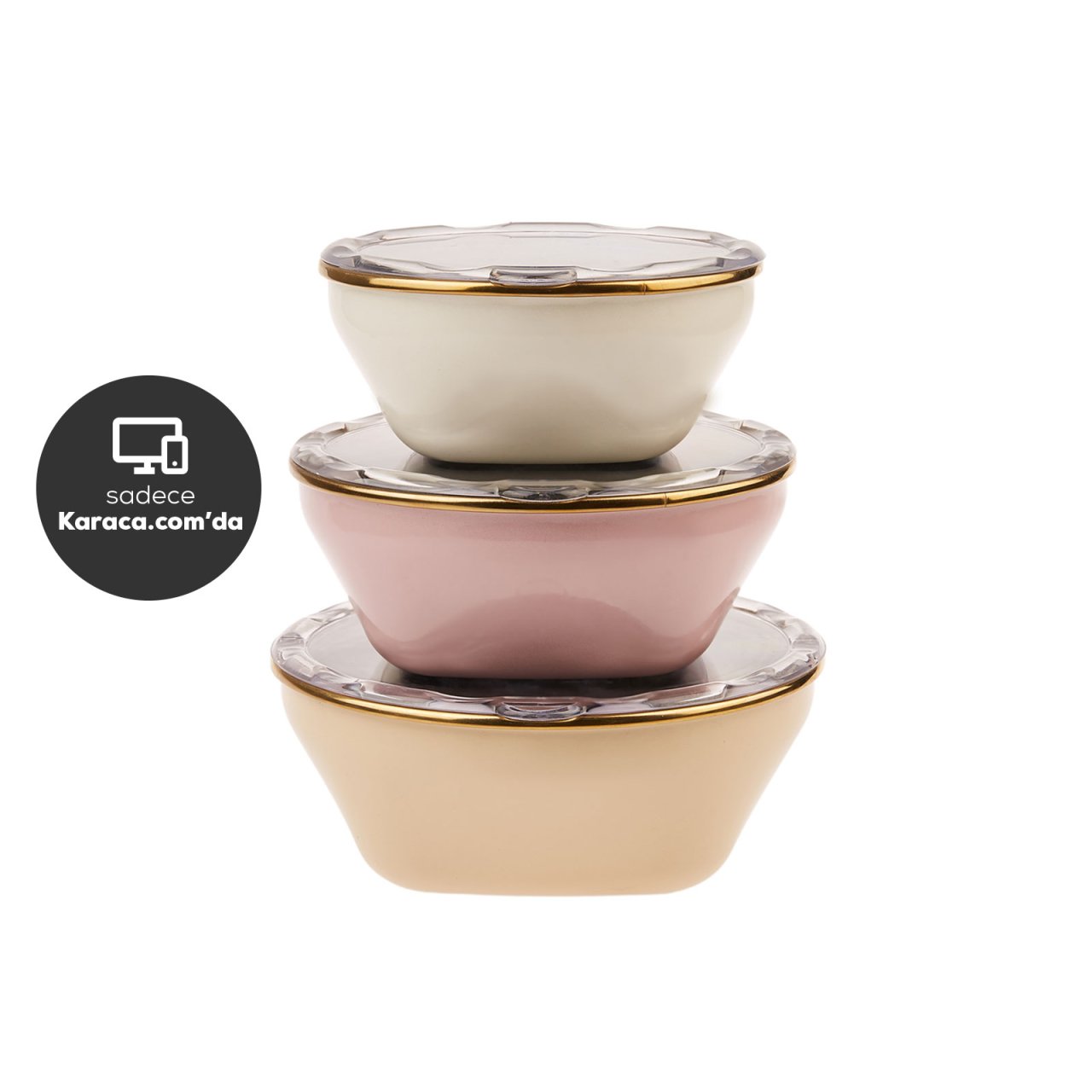 Karaca Fancy Light 3lü Saklama Kabı
