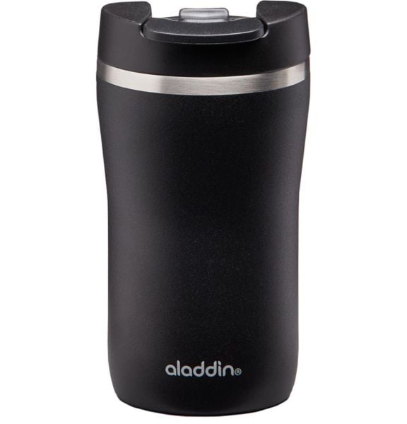 Aladdin Cafe Thermavac Leak-Lock Siyah Paslanmaz Çelik El Termosu Kupa 0.25 Lt