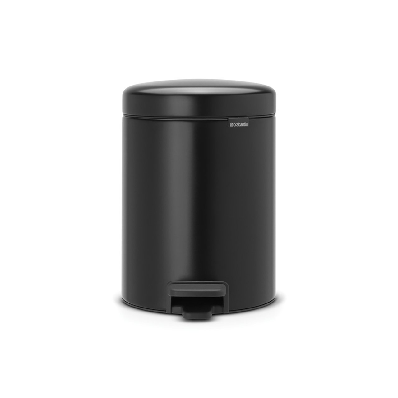 Brabantia 001-01- Newicon Matt Black Pedallı Çöp Kutusu 3L