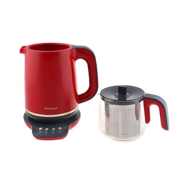 Homend Royaltea 1761h Konuşan Çay Makinesi Kırmızı Gold