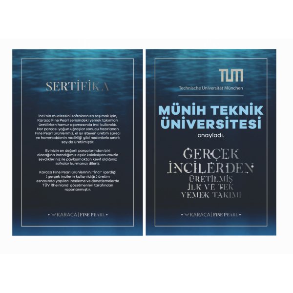 Karaca Fine Pearl Midnight 62 Parça 12 Kişilik İnci Yemek Takımı Kare