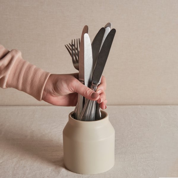 Cooklife Kavanoz Stoneware Kemik Beyazı 500 ml