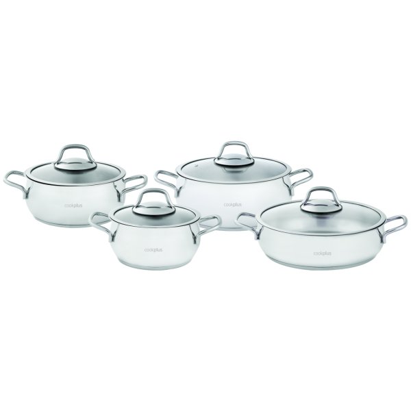 Cookplus Heybeli 8 Parça Çelik Tencere Seti
