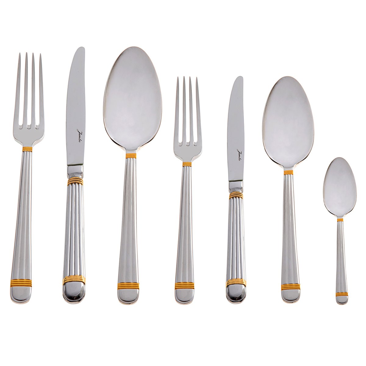 Jumbo 4200 84 Parça 12 Kişilik Çatal Kaşık Bıçak Seti Altın