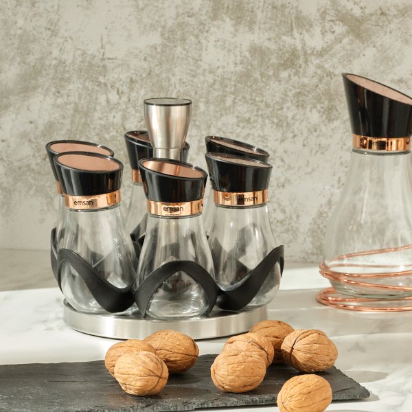 Emsan Alpha 7 Parça Baharat Takımı Rosegold