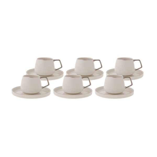 Karaca Saturn Platin 6 Kişilik Kahve Fincanı Takımı 90 ml