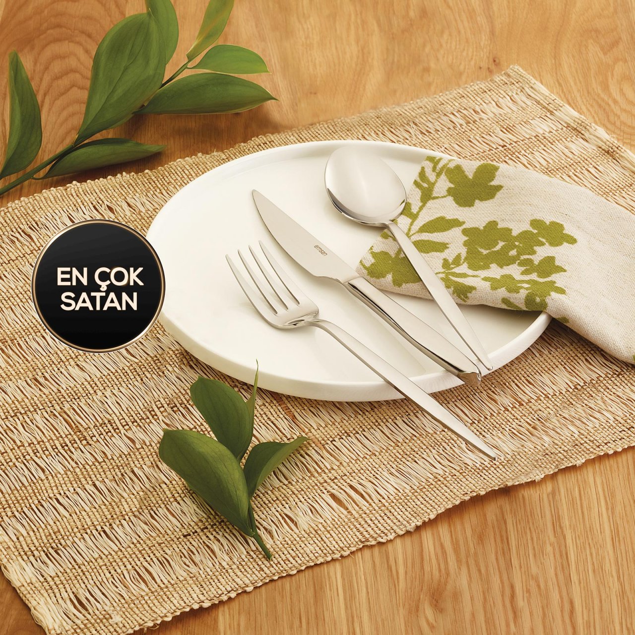 Emsan Ay Işığı Sade 6 Kişilik 18 Parça Çatal Kaşık Bıçak Seti