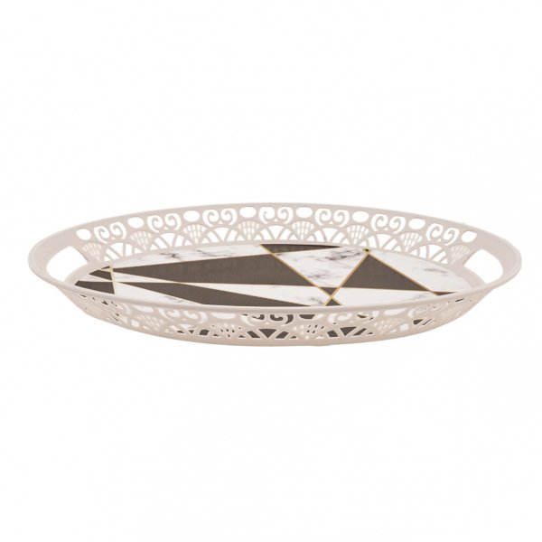Karaca Geometrik Oval Tepsi