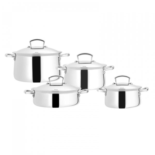 Jumbo Flame 8 Parça Çelik Tencere Seti