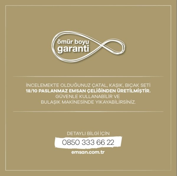 Emsan Mirage 84 Parça 12 Kişilik Çatal Kaşık Bıçak Seti Lüks Kutulu