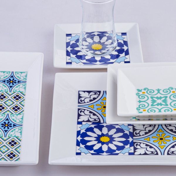 Karaca Gwen Blue 26 Parça 6 Kişilik Kahvaltı Takımı