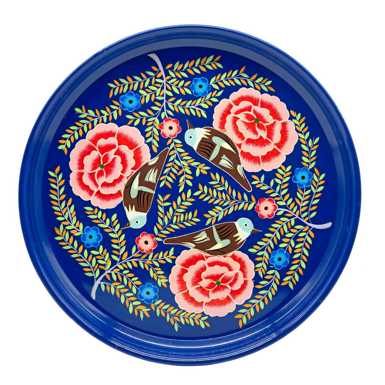 3rd Culture 3rd-2069 Kuşlu Lacivert Tepsi