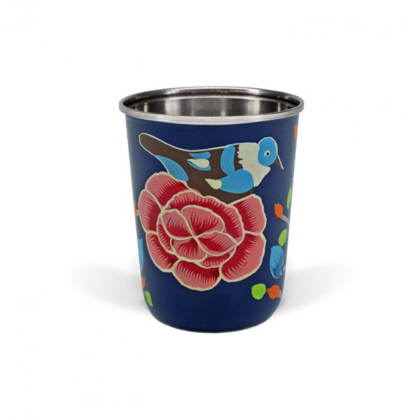 3rd Culture 3rd-2082 Kuşlu Küçük Lacivert Bardak