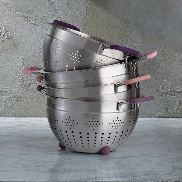 Emsan Demre Paslanmaz Çelik Süzgeç Violet 24 cm