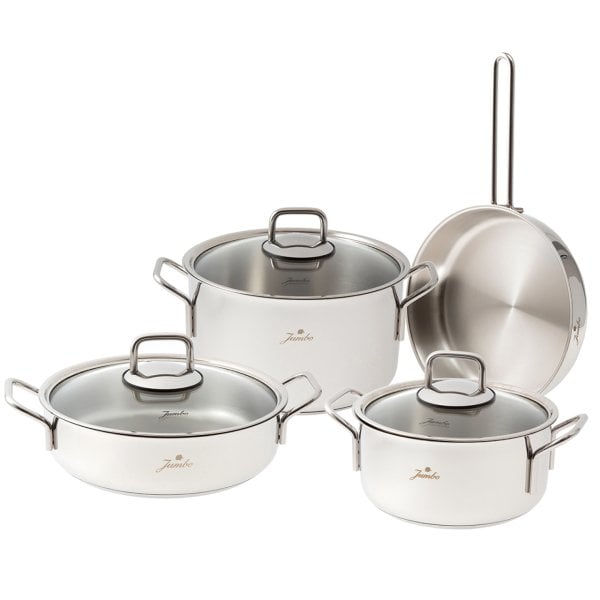 Jumbo Lyon 7 Parça Çelik Tencere Seti
