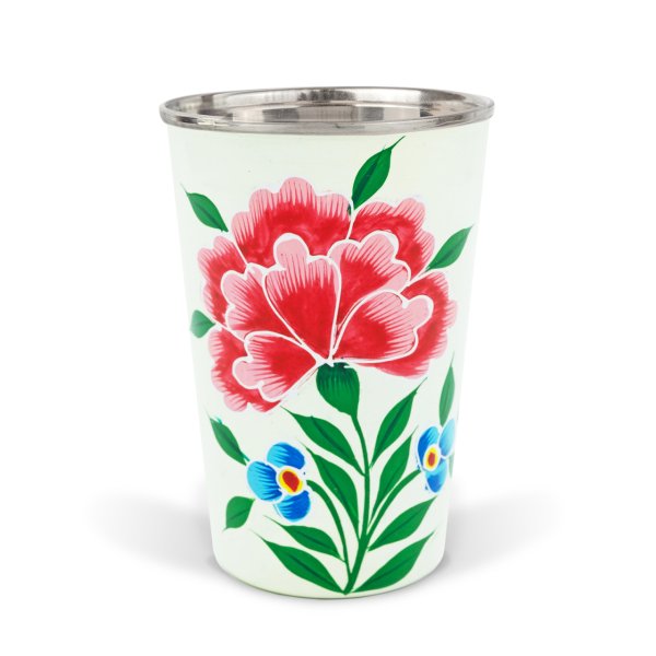 3rd Culture Çiçekli Beyaz Bardak