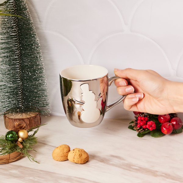 Karaca Happy New Year Silver Kar Adam Mug 415 ml