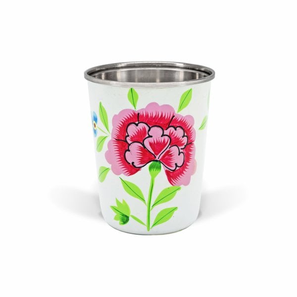 3rd Culture Çiçekli Beyaz Küçük Bardak