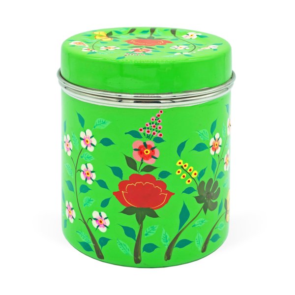 3rd Culture Çiçekli Yeşil Büyük Kutu