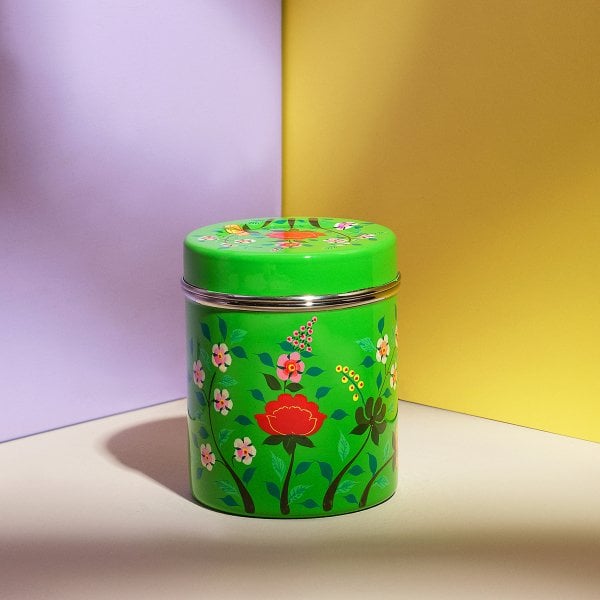 3rd Culture Çiçekli Yeşil Büyük Kutu