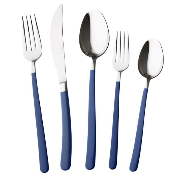 Jumbo Paint Blue 30 Parça 6 Kişilik Çatal Kaşık Bıçak Takımı