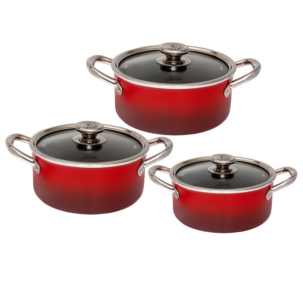 Jumbo Rainbow Red Bio Diamond 6 Parça Midi Tencere Seti