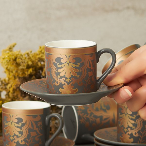 Karaca Yeni Charles 6 Kişilik Kahve Fincanı Takımı 80 ml