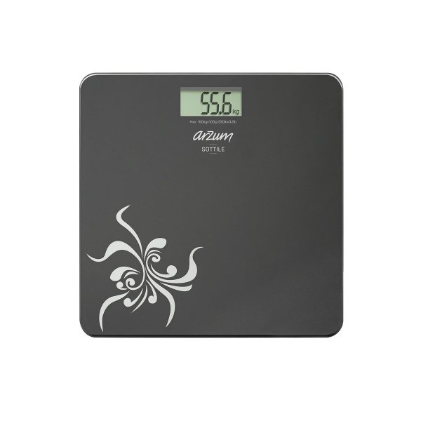 AR550 Sottile Dijital Cam Banyo Baskülü - Siyah