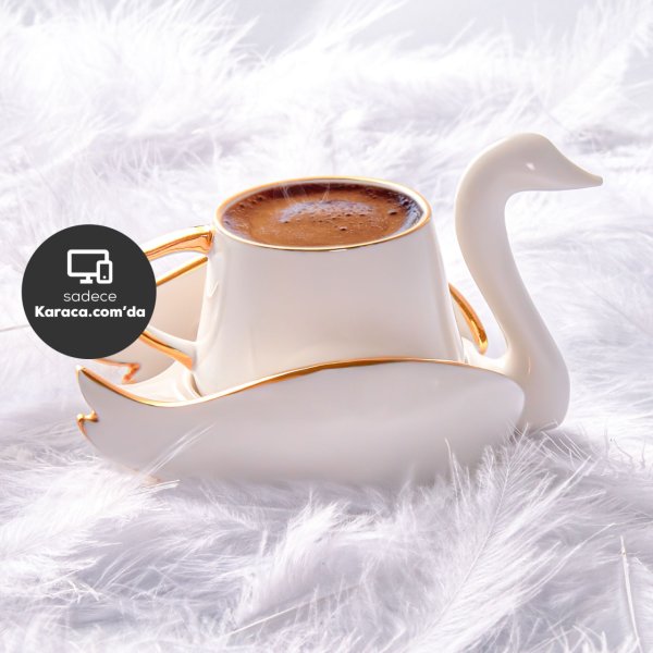 Karaca Kuğu 2 Kişilik Kahve Fincan Takımı 90 ml