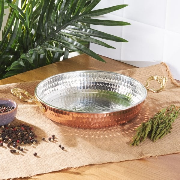 Karaca Antik Bakır Sahan 20 cm