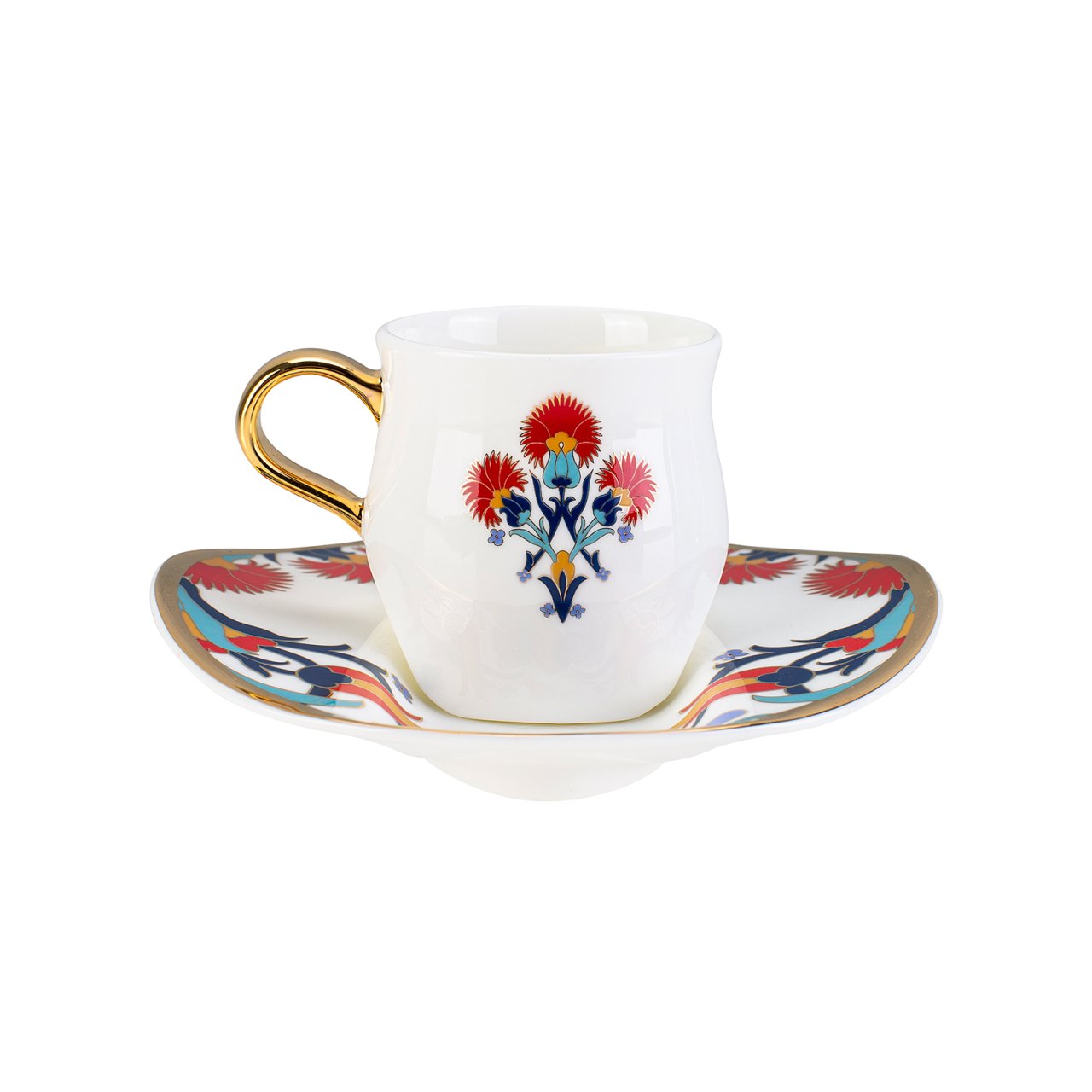 Karaca Lale Hatun 4 Kişilik Kahve Fincan Takımı 90 ml