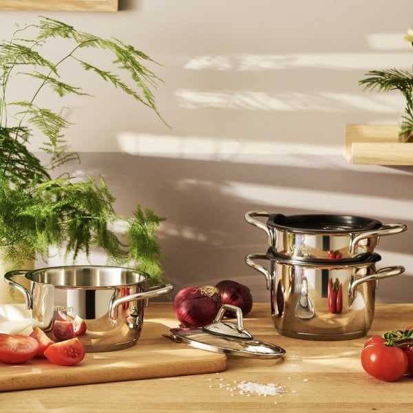 Emsan Easy Life Pişir Sakla 6 Parça Mini Tencere Seti Siyah