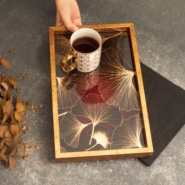 Karaca Home Deep Forest Tepsi Bordo 40x25 cm