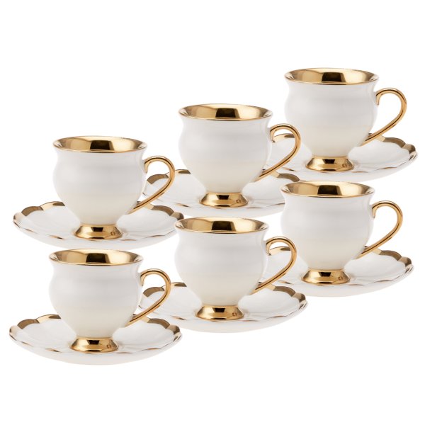 Emsan Exclusive Beyaz 6 Kişilik Kahve Fincan Takımı 90 ml