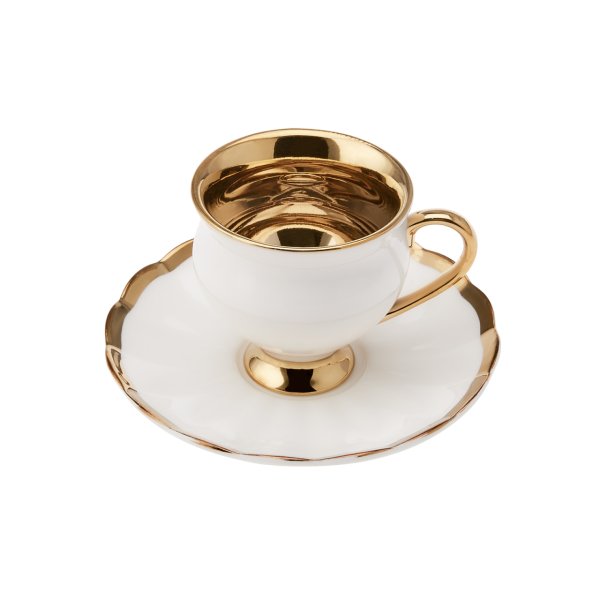 Emsan Exclusive Beyaz 6 Kişilik Kahve Fincan Takımı 90 ml