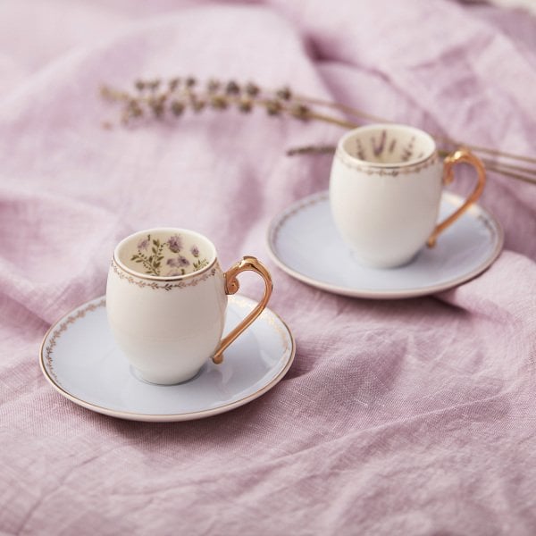 Karaca Lavander 2 Kişilik Kahve Fincanı Takımı