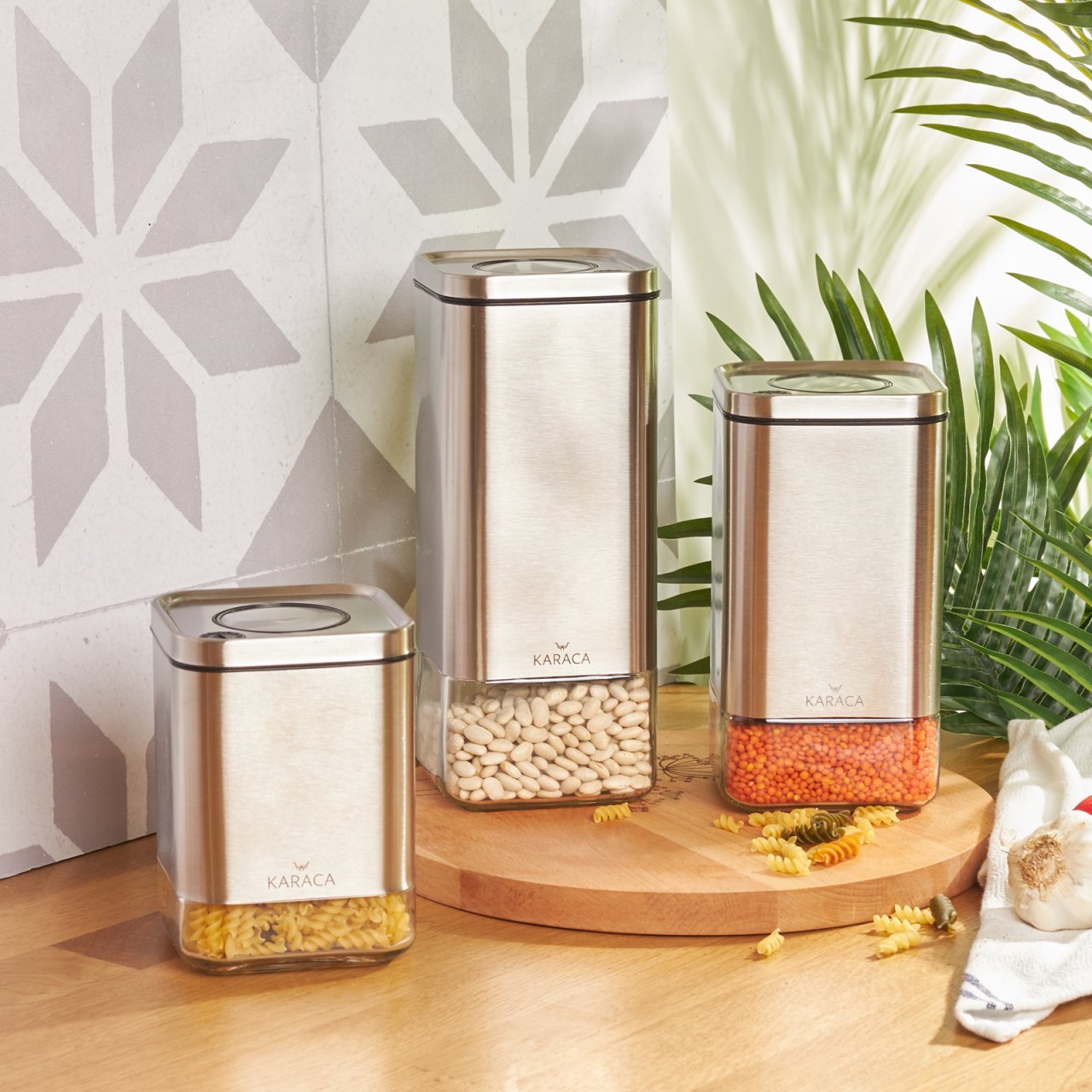 Karaca Avangart Inox 3\'lü Saklama Kabı Seti