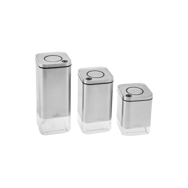 Karaca Avangart Inox 3\'lü Saklama Kabı Seti