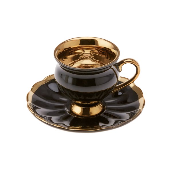 Emsan Exclusive Siyah 6 Kişilik Kahve Fincan Takımı 90 ml