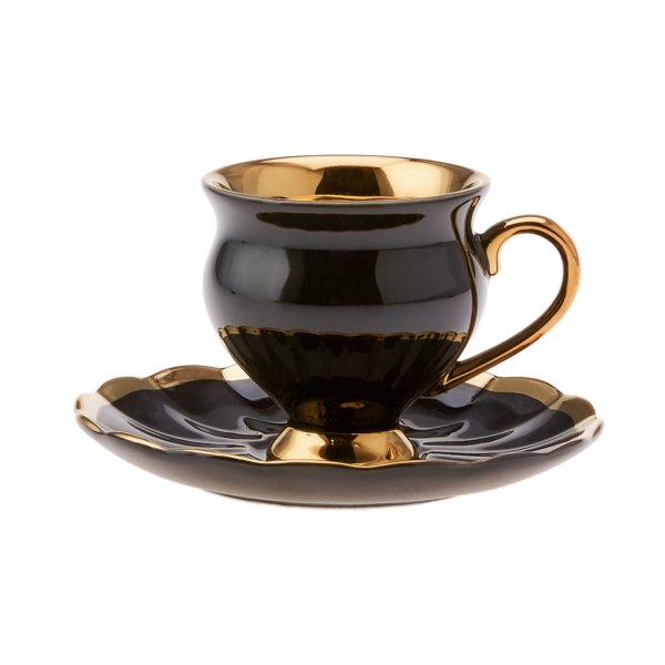 Emsan Exclusive Siyah 6 Kişilik Kahve Fincan Takımı 90 ml