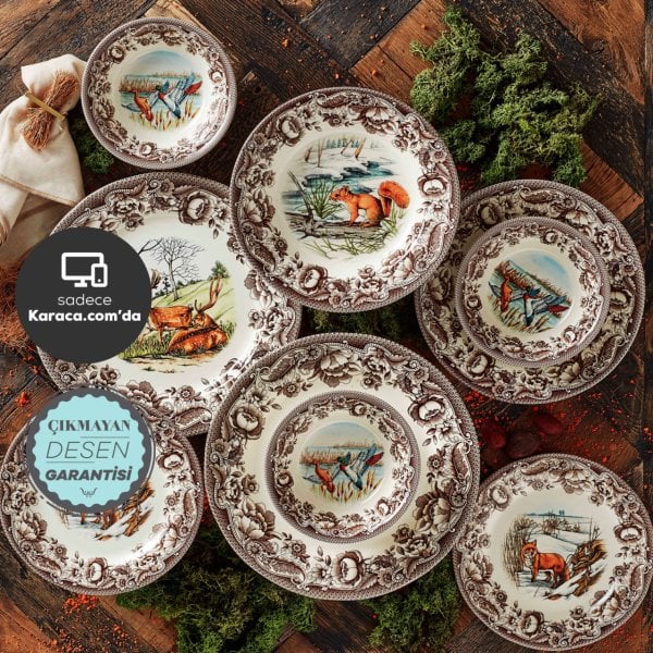 Karaca Legend Grove 6 Kişilik 24 Parça Porselen Yemek Takımı