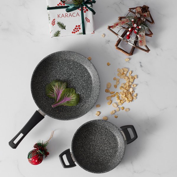 Karaca Azul Bio Granit Antibakteriyel Tava+Sahan Set