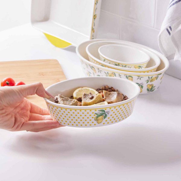 Karaca Lemon Oval Fırın Kabı 18 cm